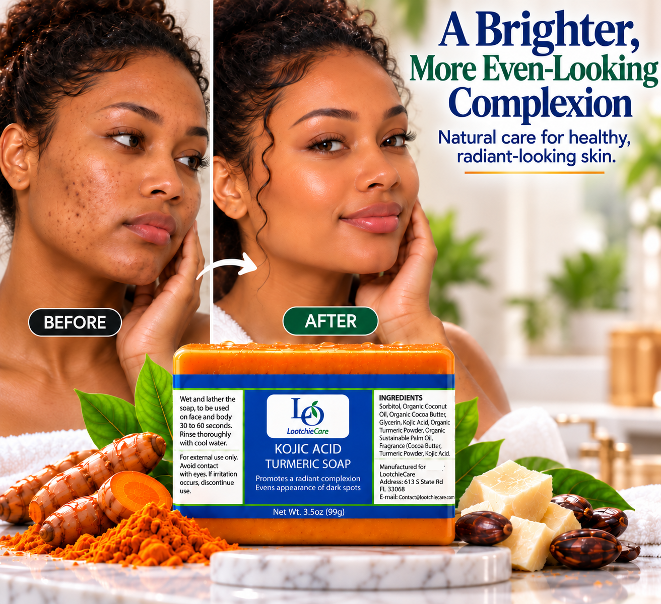 Kojic Acid & Turmeric Soap